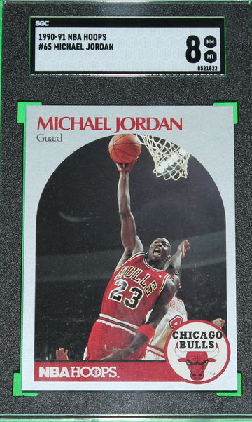 91 Hoops Michael Jordan #65  SGC 8 