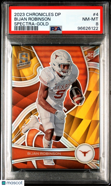 Graded 2023 Select Bijan Robinson Gold #9 Rookie PSA 8 Panini Football Card