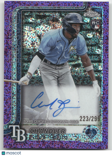 2025 Topps Chrome Chandler Simpson #RA-CSI Purple Speckle /299 RC