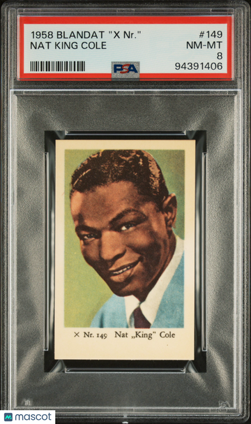 1958 Blandat "X NR." Nat King Cole #149 PSA 8