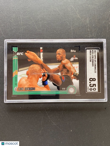 2015 Topps UFC Chronicles Leon Edwards #255 Green Rookie 8.5