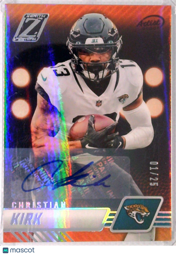 2023 Panini Zenith Christian Kirk Auto Artist Proof Orange 01/25 #44 Football Card