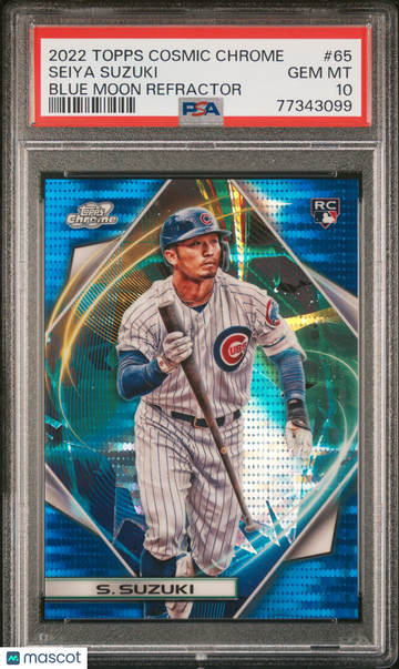 2022 Topps Cosmic Chrome Seiya Suzuki #65 Blue Moon Refractor PSA 10