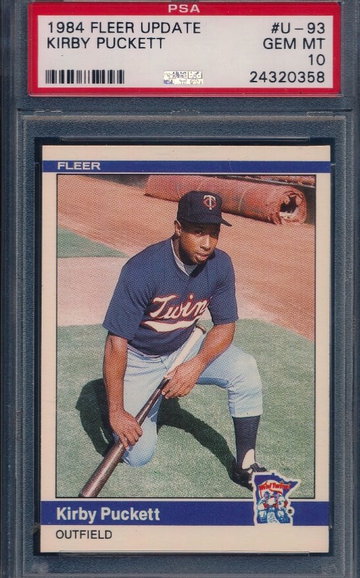 Kirby Puckett 1984 Fleer Update RC PSA 10