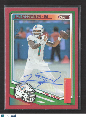 2025 Panini Score Football Red Zone Tua Tagovailoa #25 /20