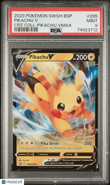 2023 Pokemon SWSH Black Star Promo Pikachu V #SWSH285 - PSA 9