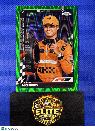 2025 Topps Chrome Formula 1 Lando Norris #120 Green RayWave /99