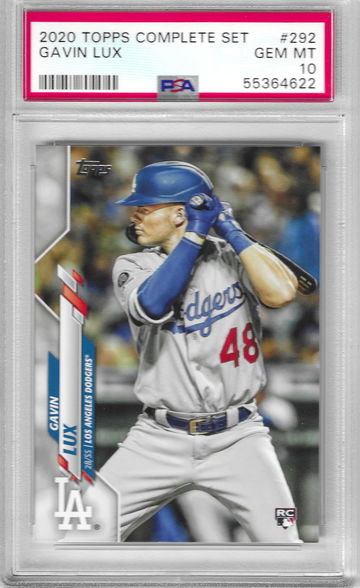 2020 Topps Complete Set Gavin Lux PSA 10