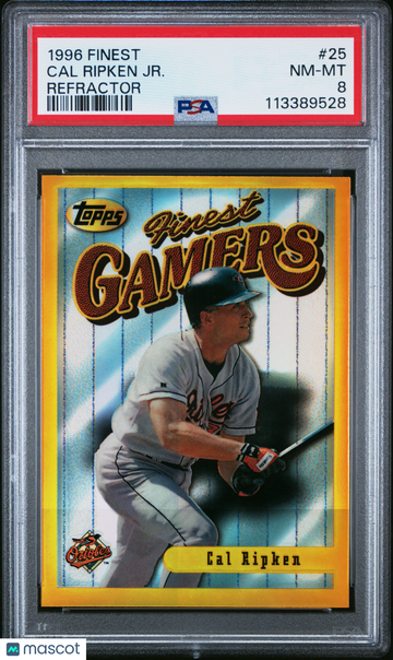 1996 Finest Cal Ripken JR. #25 Refractor PSA 8