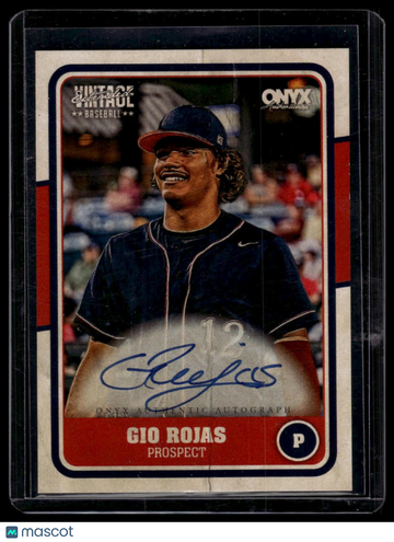 2025 Onyx Vintage Extended Gio Rojas #VAGIRO Autographs AU
