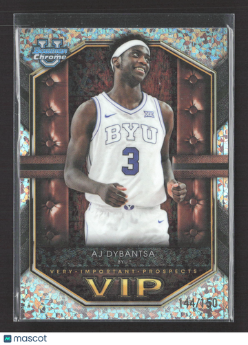 2025 Bowman Chrome University Very Important Prospects AJ Dybantsa #VIP-1 Aqua Shimmer Refractor /160