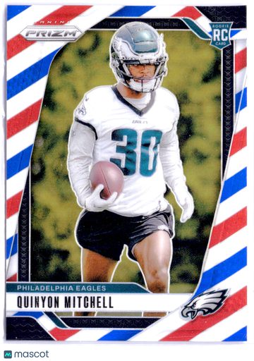 2024 Panini Prizm Football Quinyon Mitchell #381 Red White and Blue RC