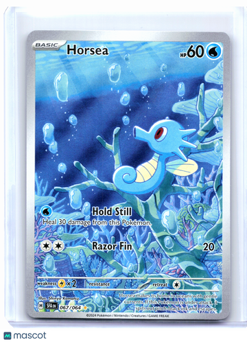 Pokemon Trading Card Shrouded Fable Horsea Holo Illustration Rare 067/064 Near Mint