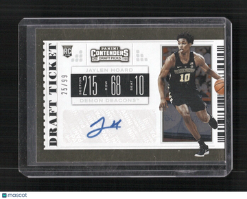 2019 Panini Contenders Draft Picks Jaylen Hoard #93 AU