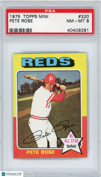 1975 Topps Mini Pete Rose #320 PSA 8