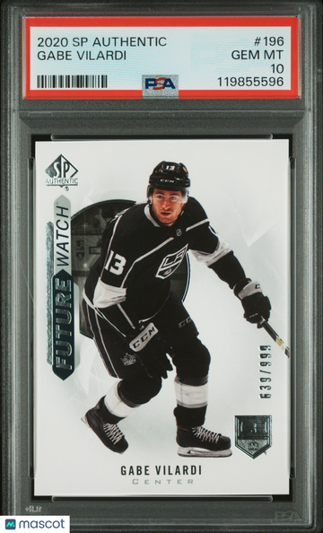 2020-21 SP Authentic Gabe Vilardi #196 /999 Rookie PSA 10