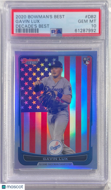 2020 Bowman's Best Decade's Best Gavin Lux #DB2 PSA 10