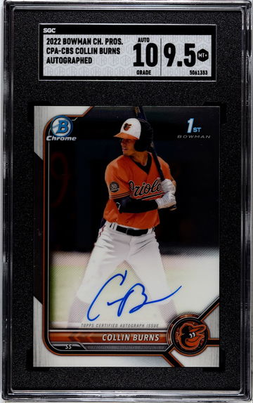 SGC 9.5 2022 Bowman Chrome Collin Burns Auto