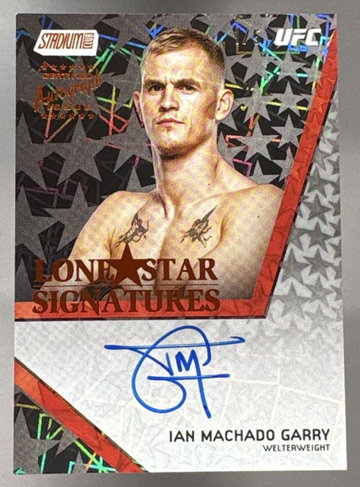 2025 Topps UFC Stadium Club Ian Machado Garry Lone Star Orange Auto /5