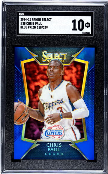 2014-15 PANINI SELECT BLUE PRIZM CHRIS PAUL #38 110/249 SGC 10 POP OF 1