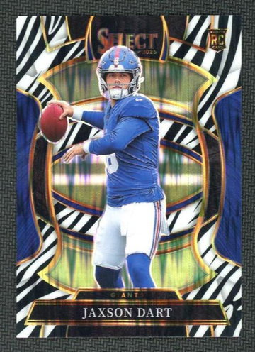 2023 Panini Prizm 93 Jaxson Dart Select Rookie Giants
