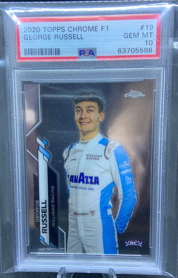 2020 Topps Chrome F1 George Russell PSA 10 RC