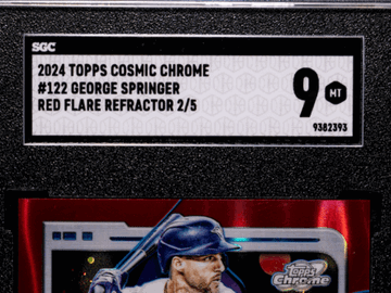 2024 Topps Cosmic Chrome George Springer #122 Red Flare Refractor SGC 9