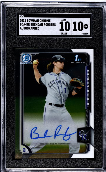 2015 Bowman Chrome Brendan Rodgers #BCA-BR Auto SGC 10 Auto 10