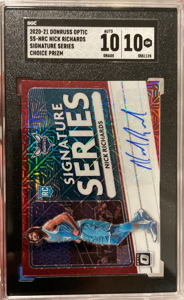 2020 Optic Signature Series Choice Red Nick Richards Auto SGC 10/10