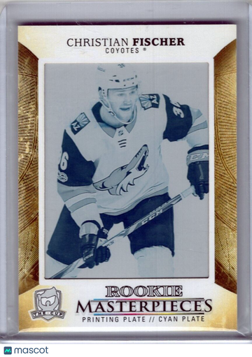2017-18 The Cup Christian Fisher RC Rookie Cyan Printing Plate Coyotes 1 of 1