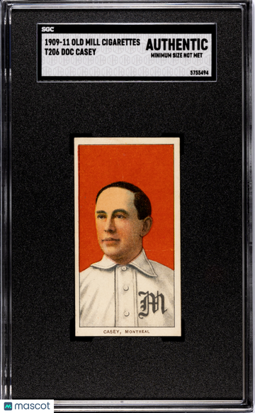1909 Old Mill Cigarettes (T206) Doc Casey SGC A