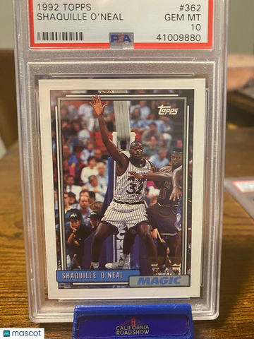 Graded 1992 Topps Shaquille O'Neal #362 Rookie PSA 10 Basketball Card