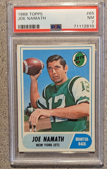 1968 Topps Joe Namath PSA 7 Centered