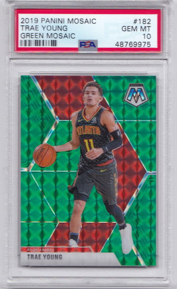 Trae Young 2019 Mosaic Green PSA 10 