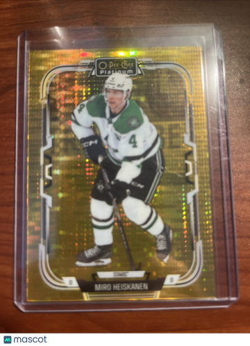 2025-26 O-Pee-Chee Platinum Miro Heiskanen #185 Seismic Gold Parallel/Variety Upper Deck