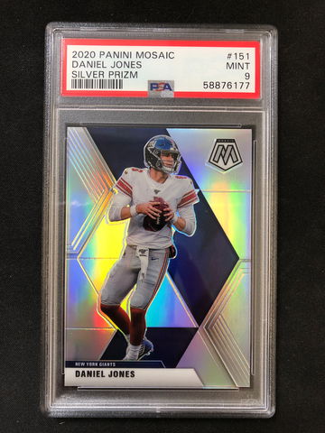 2020 Panini Mosaic - Daniel Jones - Silver Prizm PSA 9 Mint