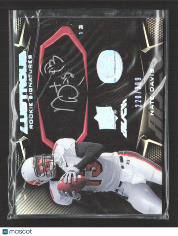 2009 Upper Deck Black Lustrous Rookie Signatures Nate Davis #92 Auto