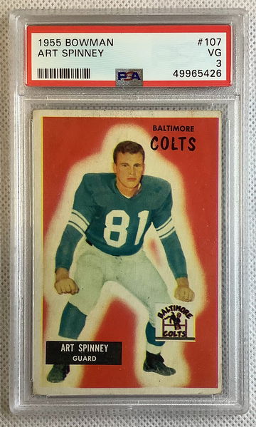 1955 Bowman Art Spinney #107 PSA 3