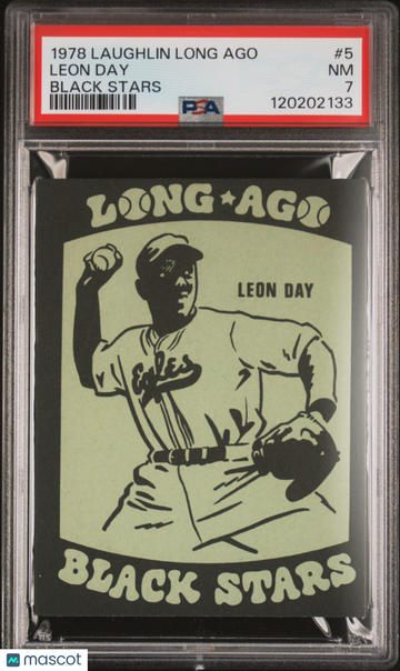 1978 Laughlin Long Ago Black Stars Leon Day #5 PSA 7
