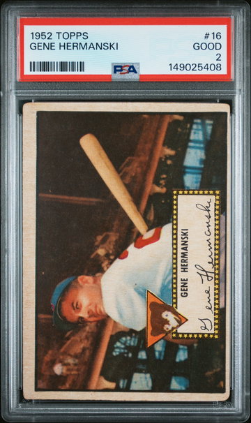1952 Topps Gene Hermanski #16 PSA 2