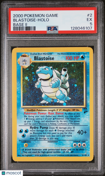 Base Set Blastoise Holo Rare PSA 5 #2