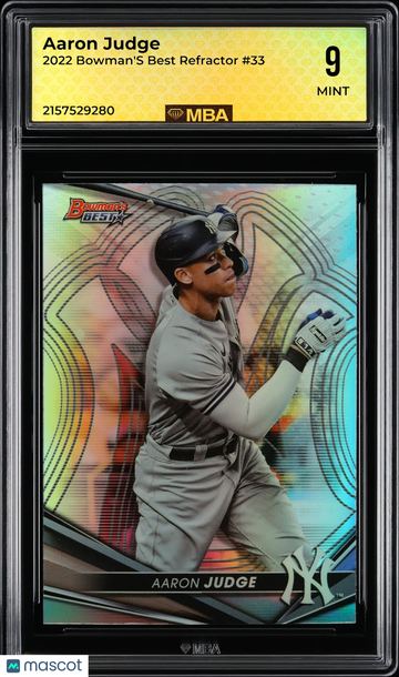 2022 Bowman's Best Aaron Judge #33 Refractor MBA 9
