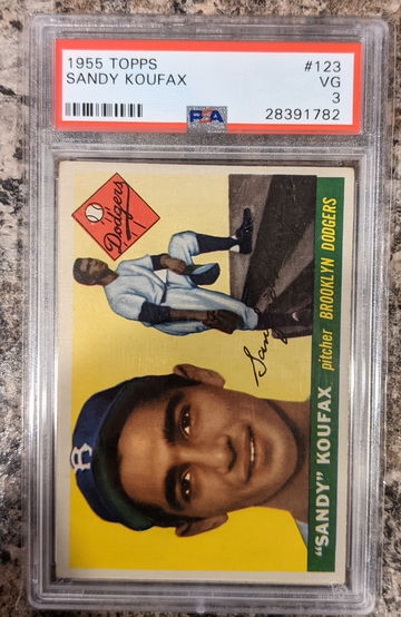 1955 Topps Sandy Koufax Rookie PSA 3 Centered