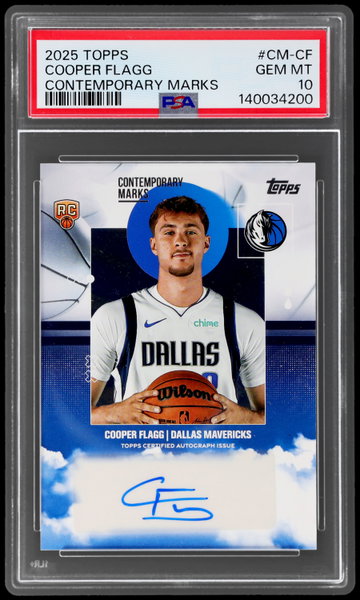 2025 Topps Cooper Flagg Contemporary Marks Autograph PSA 10 RC