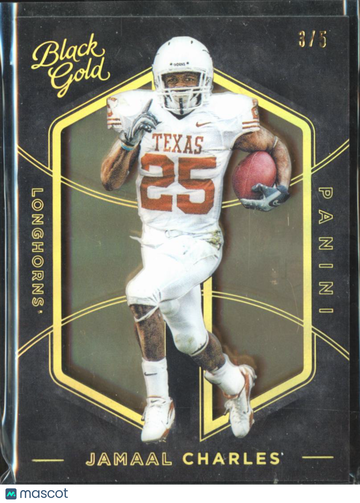 Jamaal Charles 2016 Panini Black Gold /5 Texas Longhorns