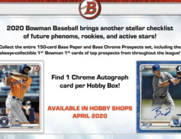 2020 Bowman 12 box hobby Sealed Case