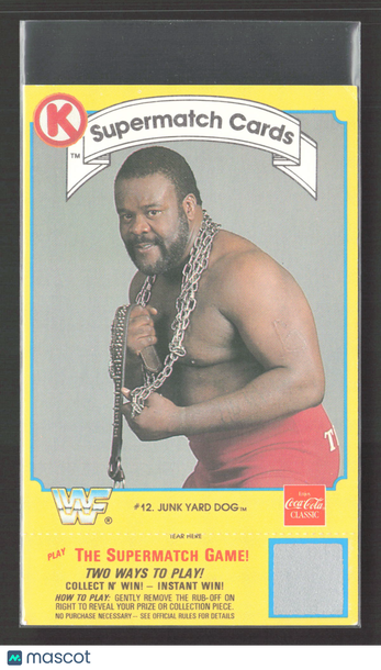 1987 Circle K WWF Supermatch Cards Junk Yard Dog #12