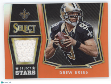 2014 Panini Select Prizm Select Stars Drew Brees #SS-DB Orange /50 Jersey