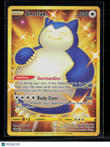 Pokemon 2021 Chilling Reign Snorlax UR #224/198