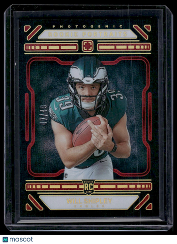 2024 Panini Photogenic Rookie Portraits Will Shipley #179 Red /49 RC
